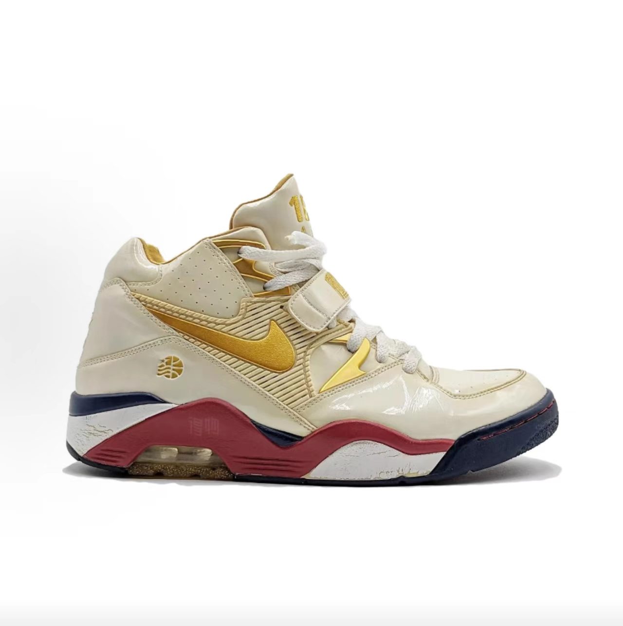 Nike Air Force 180 Cream Gold Red Navy