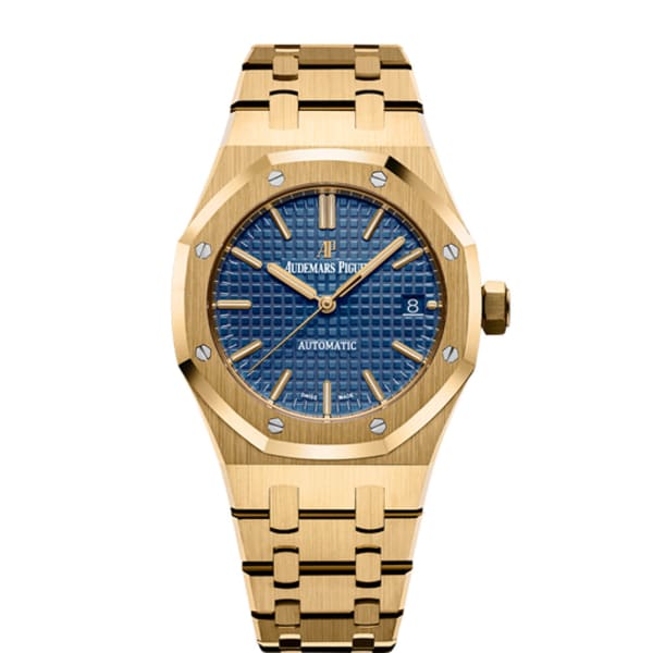 [2026 Mirror Grade]Audemars Piguet Royal Oak Selfwinding, Blue dial, 37mm, Yellow gold, 15450BA.OO.1256BA.02