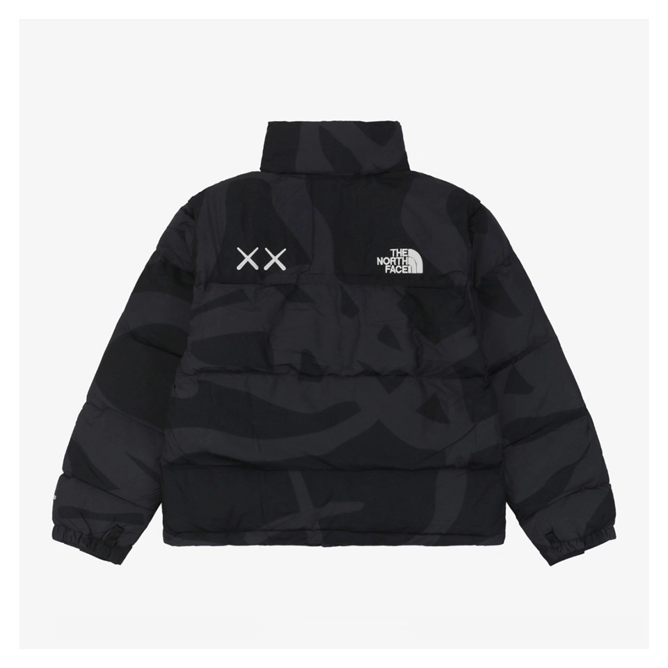 The North Face X KAWS 1996 Retro Nuptse Down Jacket (Grey/Black)