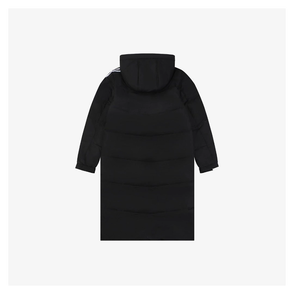 Adidas Three-Stripes Hooded Long Down Jacket