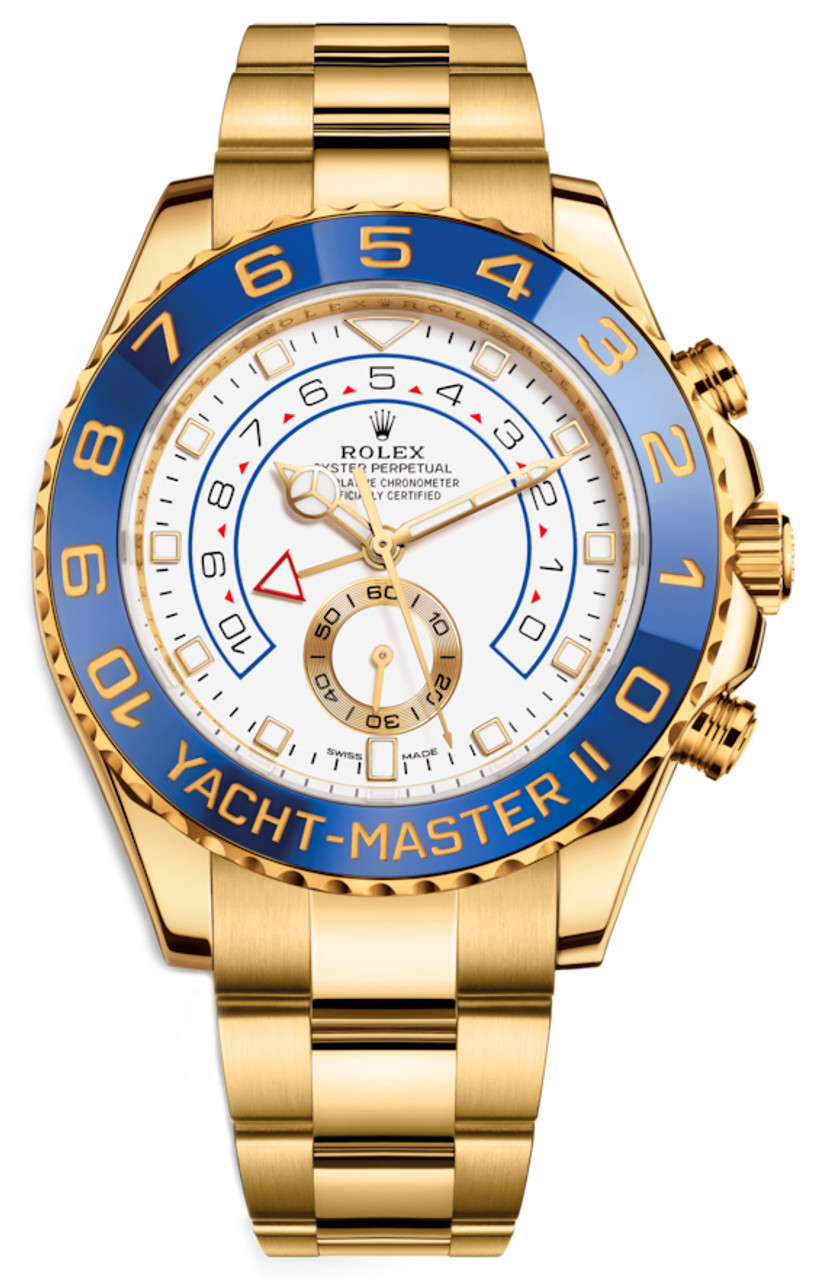[2026 Mirror Grade]Rolex Yacht-Master II 44mm 116688 18K Yellow Gold White Dial