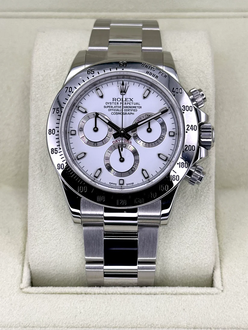 [2026 Mirror Grade]Rolex Daytona 116520 White Dial Stainless steel Mens Watch