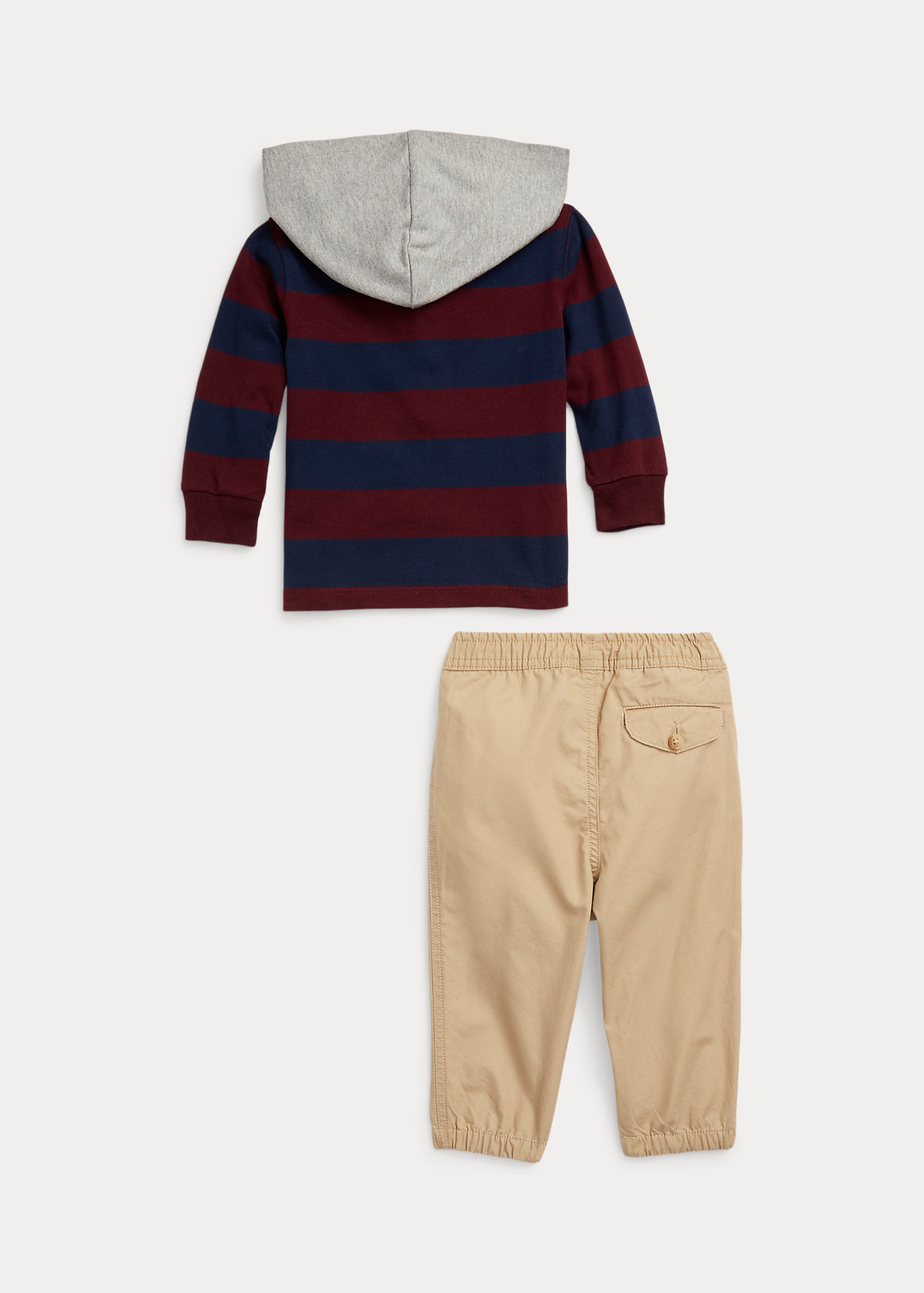 Cotton Hooded Rugby Shirt & Pant Set