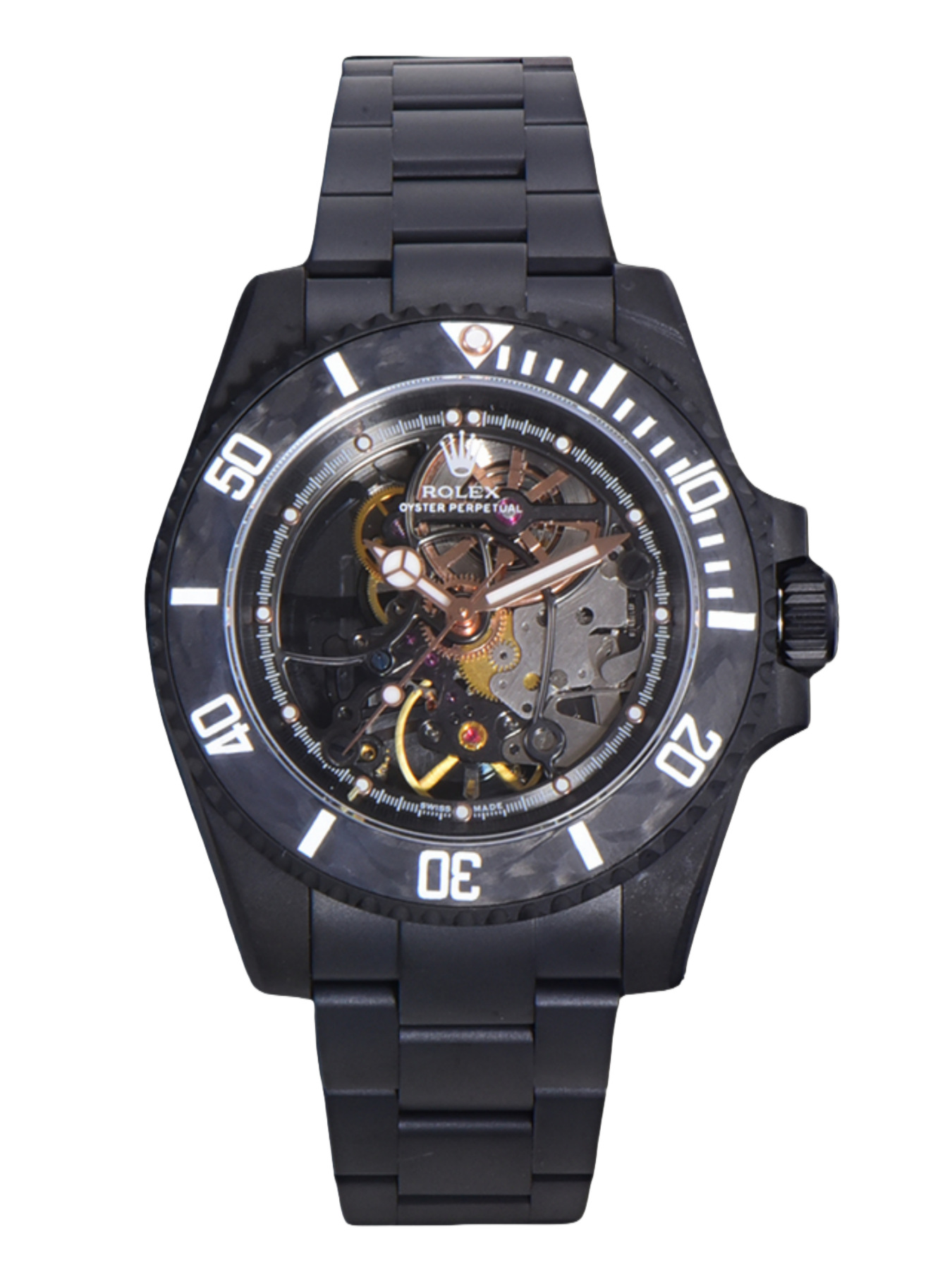 [2026 Mirror Grade]Rolex Submariner Black PVD Andrea Pirlo Project 114060 Skeleton Dial 40mm
