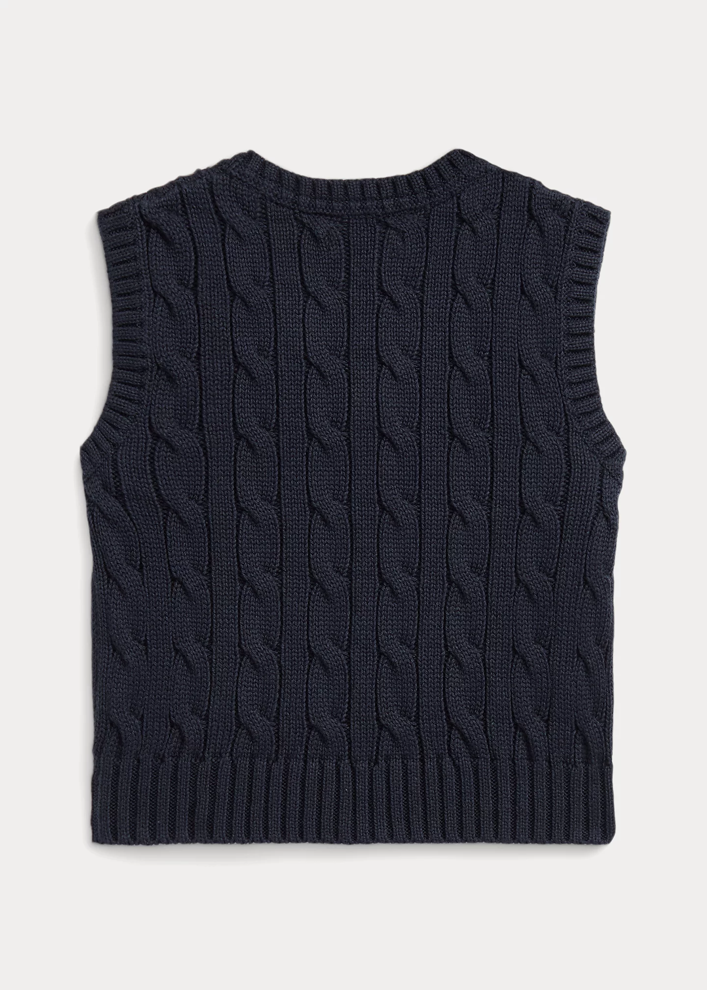 Cable-Knit Cotton Sweater Vest