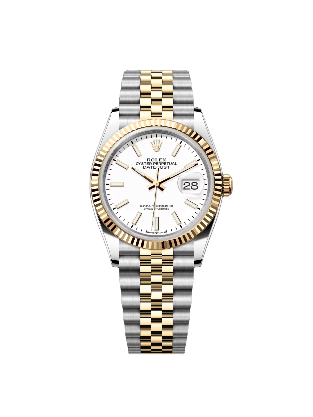 [2026 Mirror Grade]RLX  Datejust 36mm 126233-0019 White Index Dial Two-Tone Jubilee Bracelet Watch