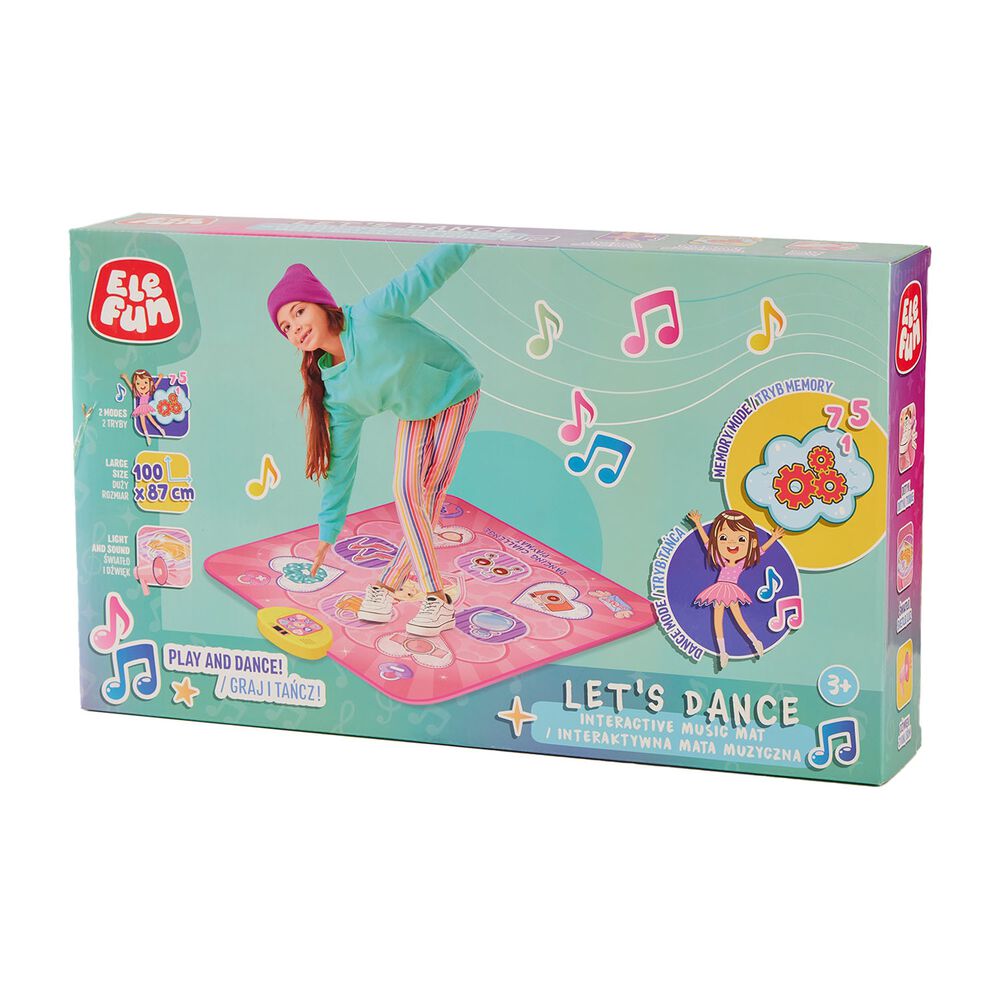 ELEFUN Interaktywna mata muzyczna Elefun Let's Dance, 2 tryby gry, księżniczka
