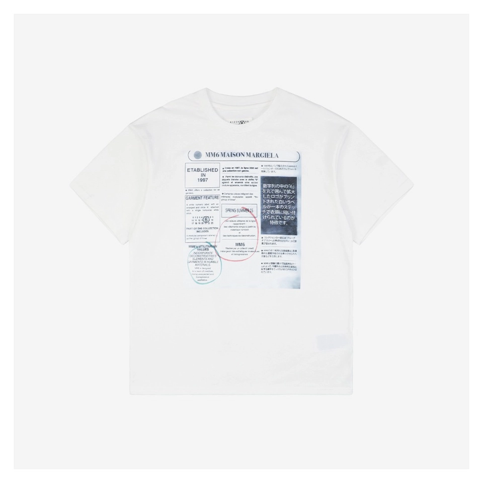 Maison Margiela Newspaper Print T-Shirt (Black/White)