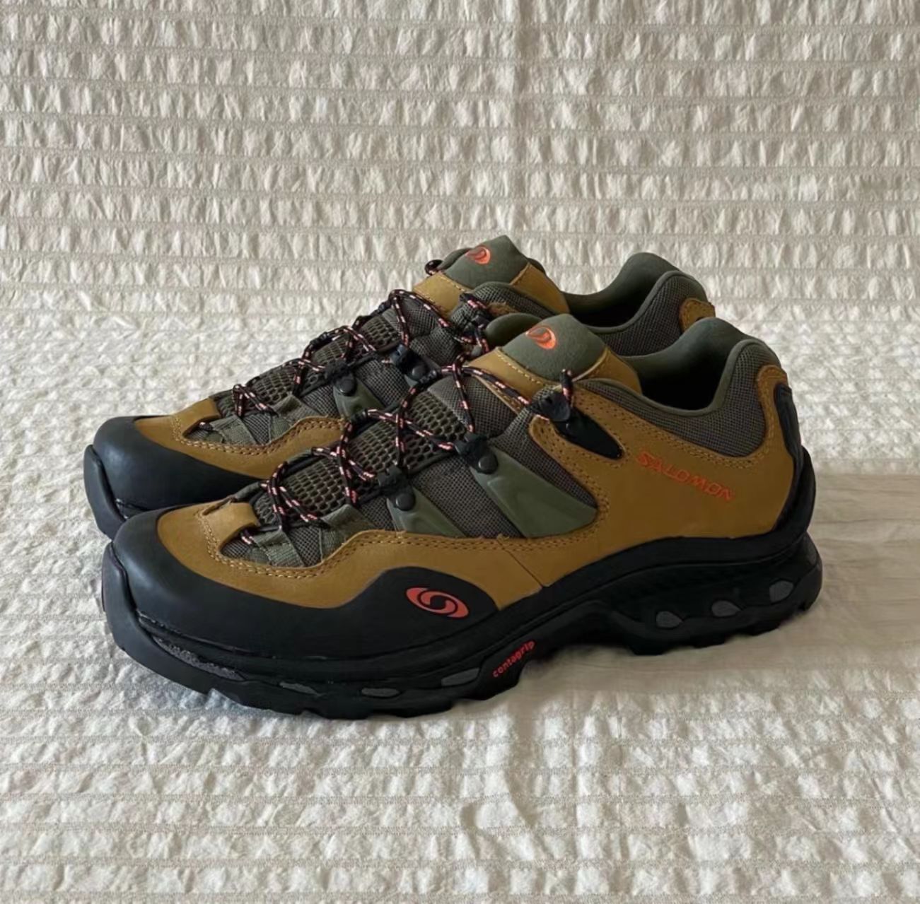 Salomon XA Pro 3D Khaki Olive Black Nubuck Hiking Shoes
