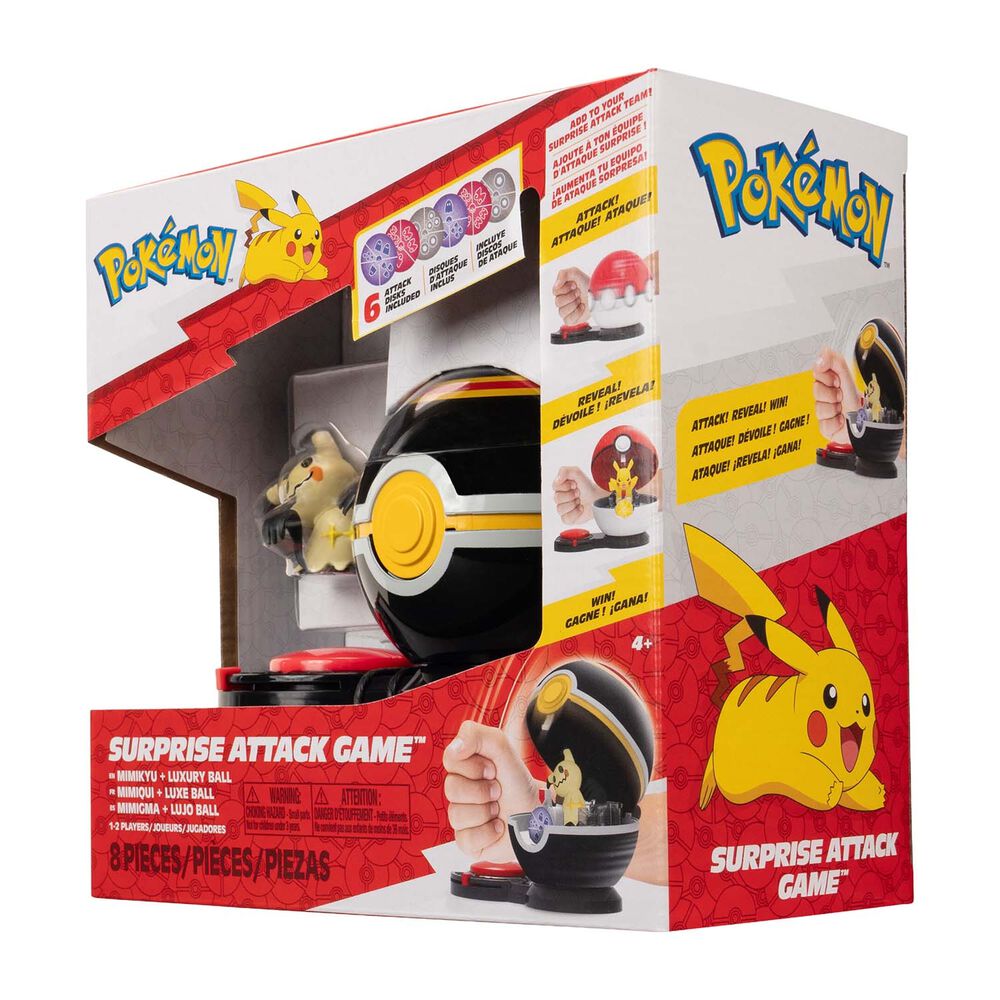 POKÉMON Gra Pokémon Surprise Attack seria 6, z figurką Mimikyu