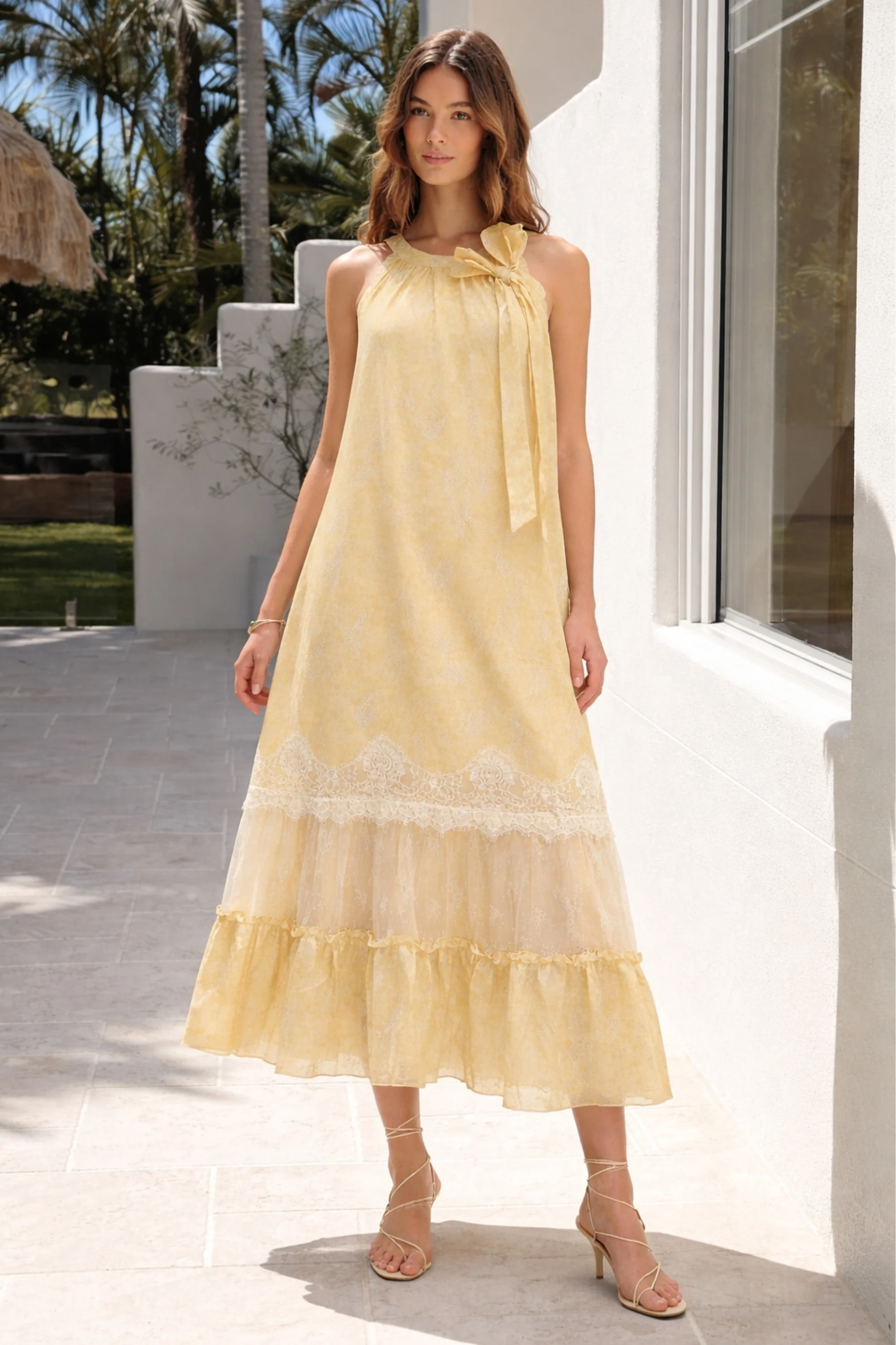 Lemon Chantilly Dress