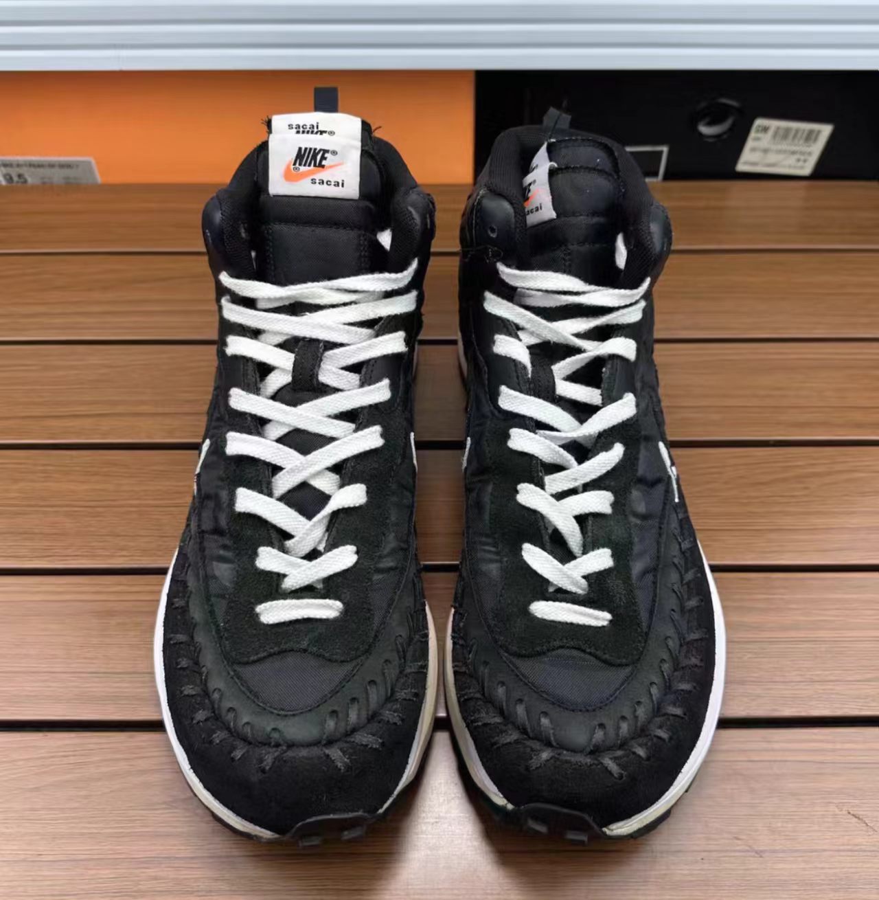 Jean Paul Gaultier x Sacai x Nike VaporWaffle High Black White