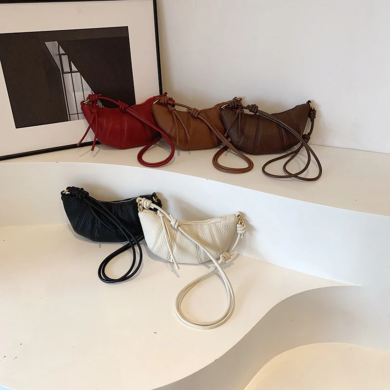 Vegan Leather Croissant Crossbody