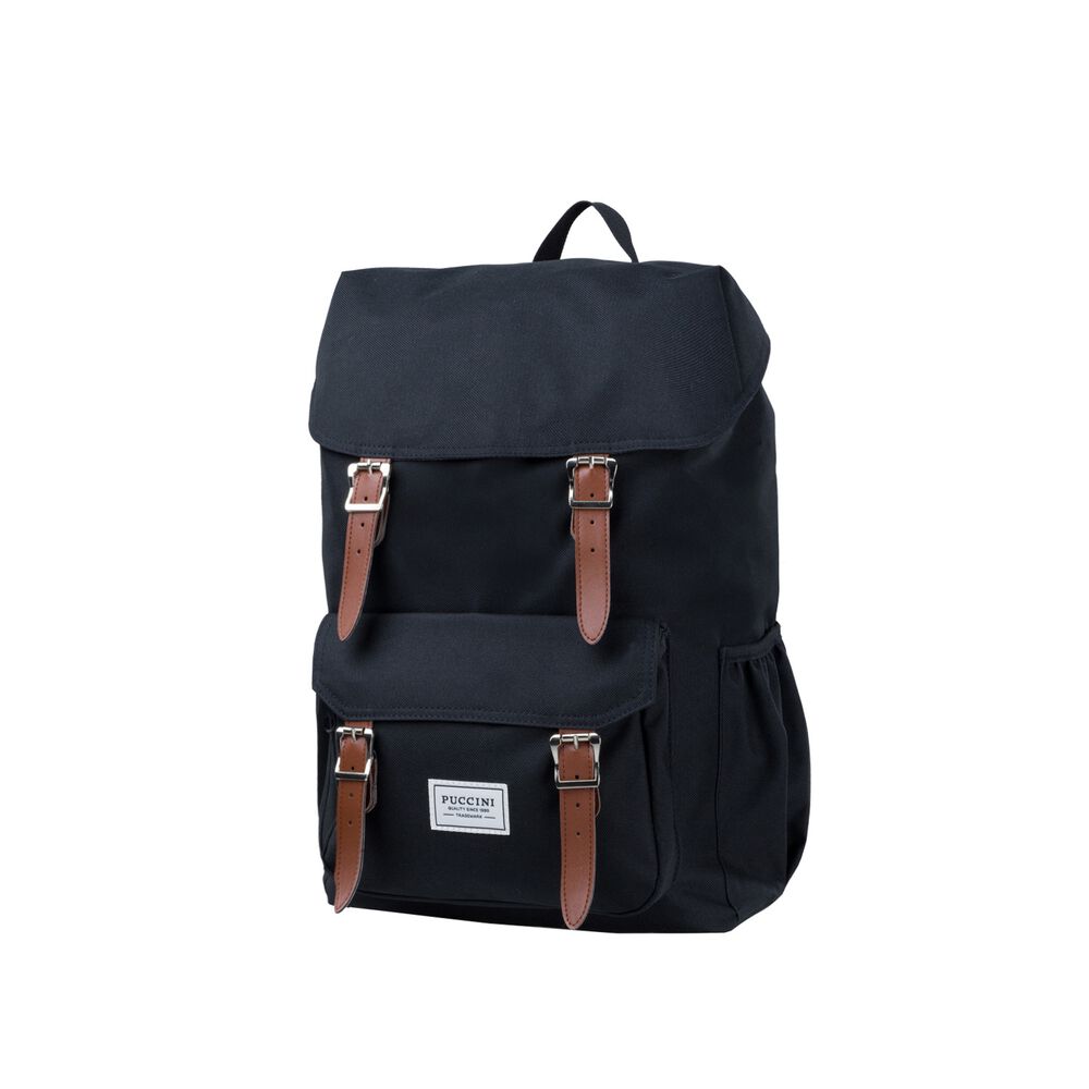 PUCCINI Plecak z kieszeniami Puccini Legacy, 31x15x47, czarny, 21 l