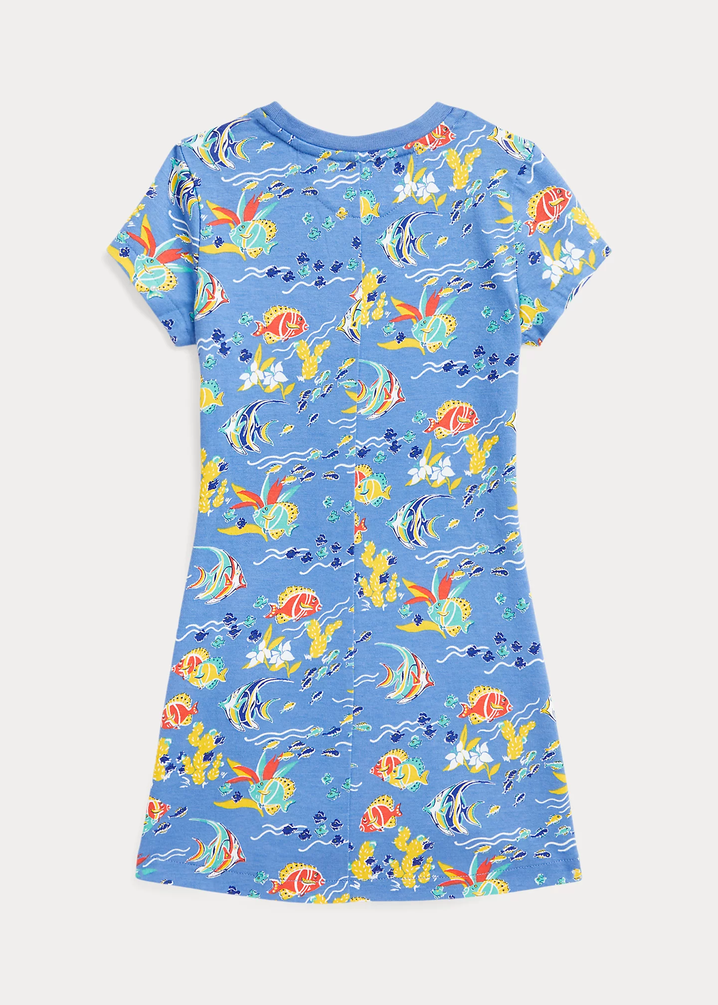 Tropical-Print Cotton Jersey Tee Dress
