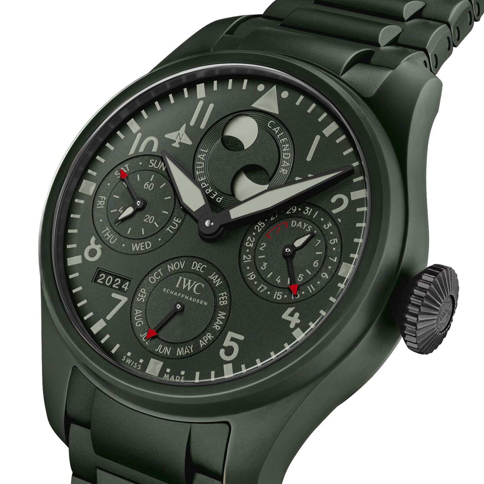 [2026 Mirror Grade]IWC Big Pilot's Watch Perpetual Calendar Top Gun Woodland 46.5mm IW503101