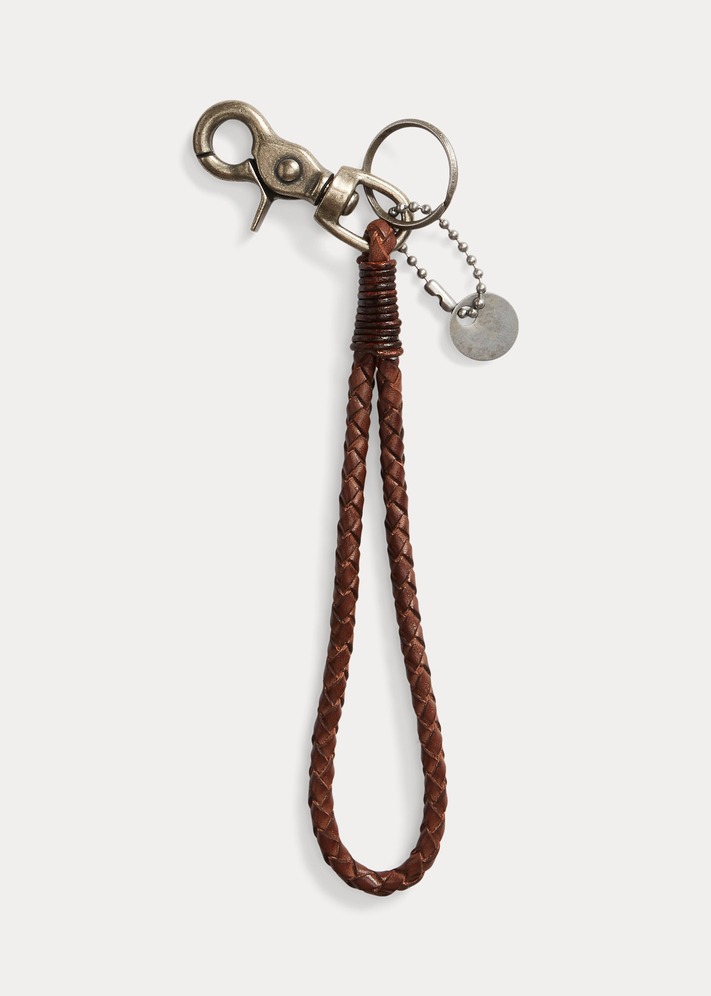 Braided Leather Key Fob