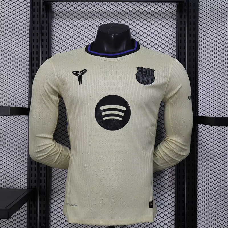 Authentic Soccer Jersey Barcelona Away Long Sleeve Shirt 2025/26