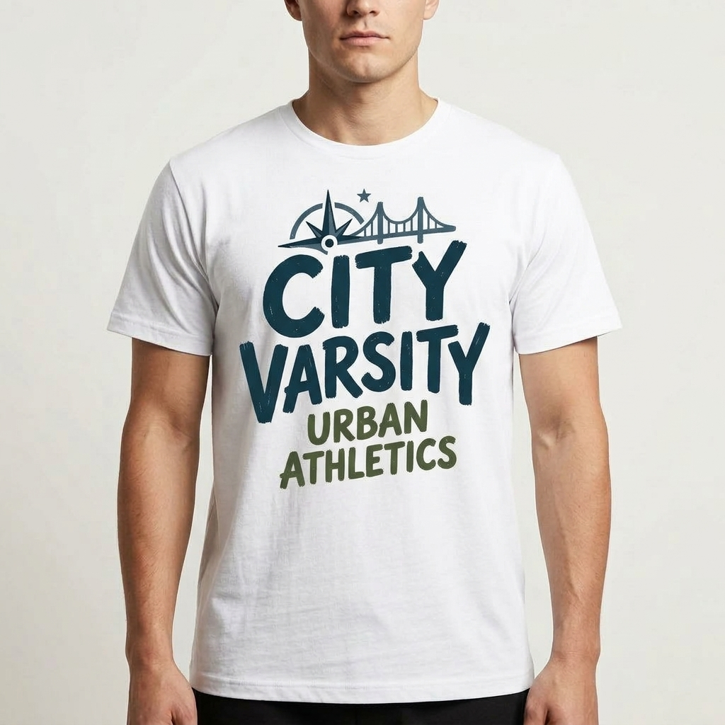 City Varsity Tee, Vintage Athletic Graphic T-Shirt, Unisex Streetwear Shirt CityTee2