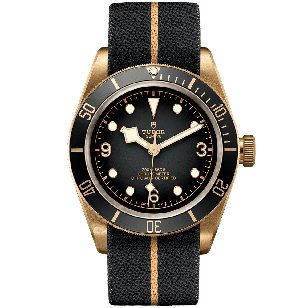 [2026 Mirror Grade]Black Bay Bronze 43mm Slate Grey Dial Men's Automatic Fabric Strap Watch