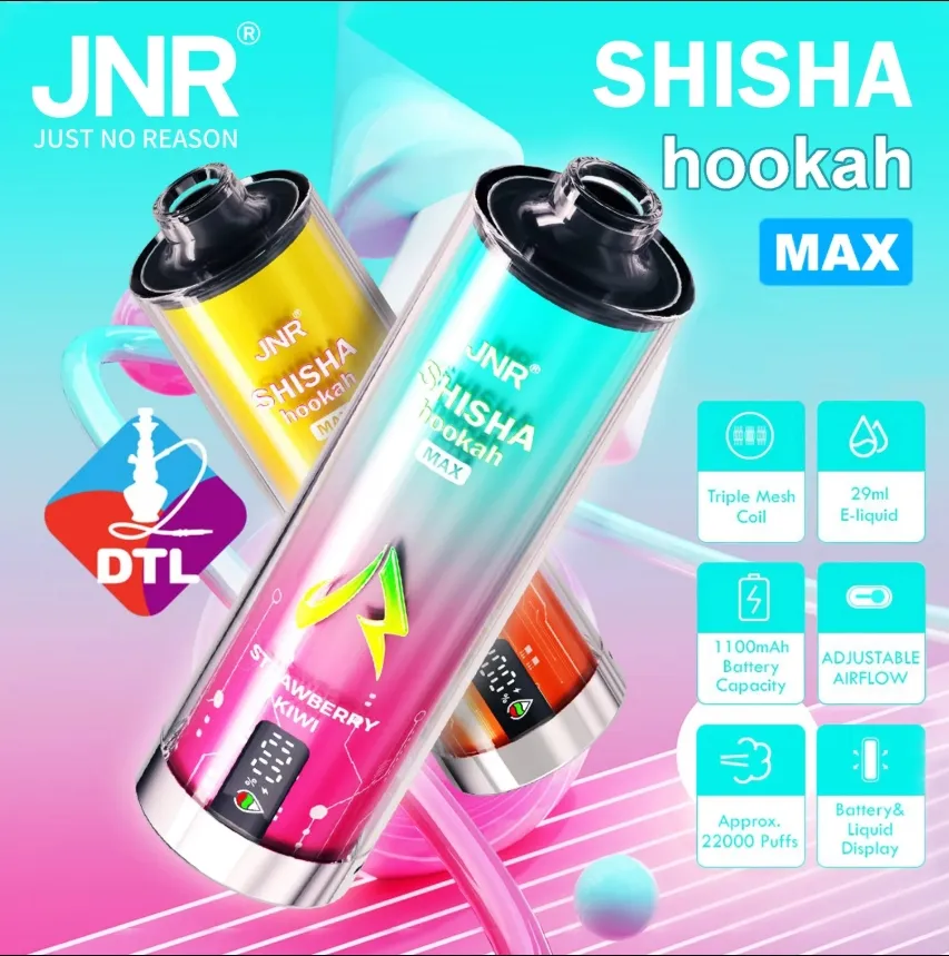 JNR Shisha Hookah Max 22000 22K Puffs