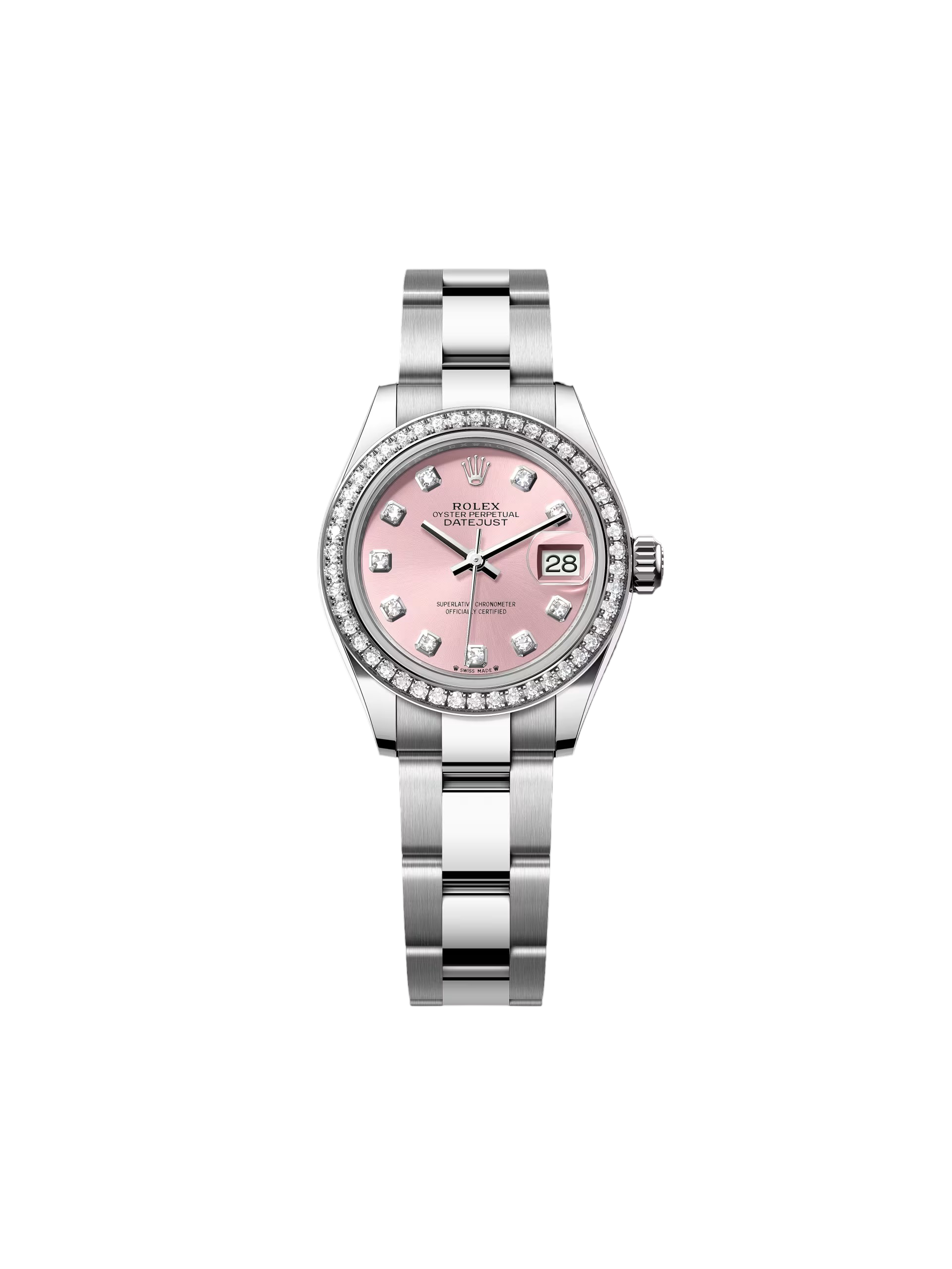 [2026 Mirror Grade]RLX Lady-Datejust 28mm 279384RBR Pink Dial Oyster Bracelet