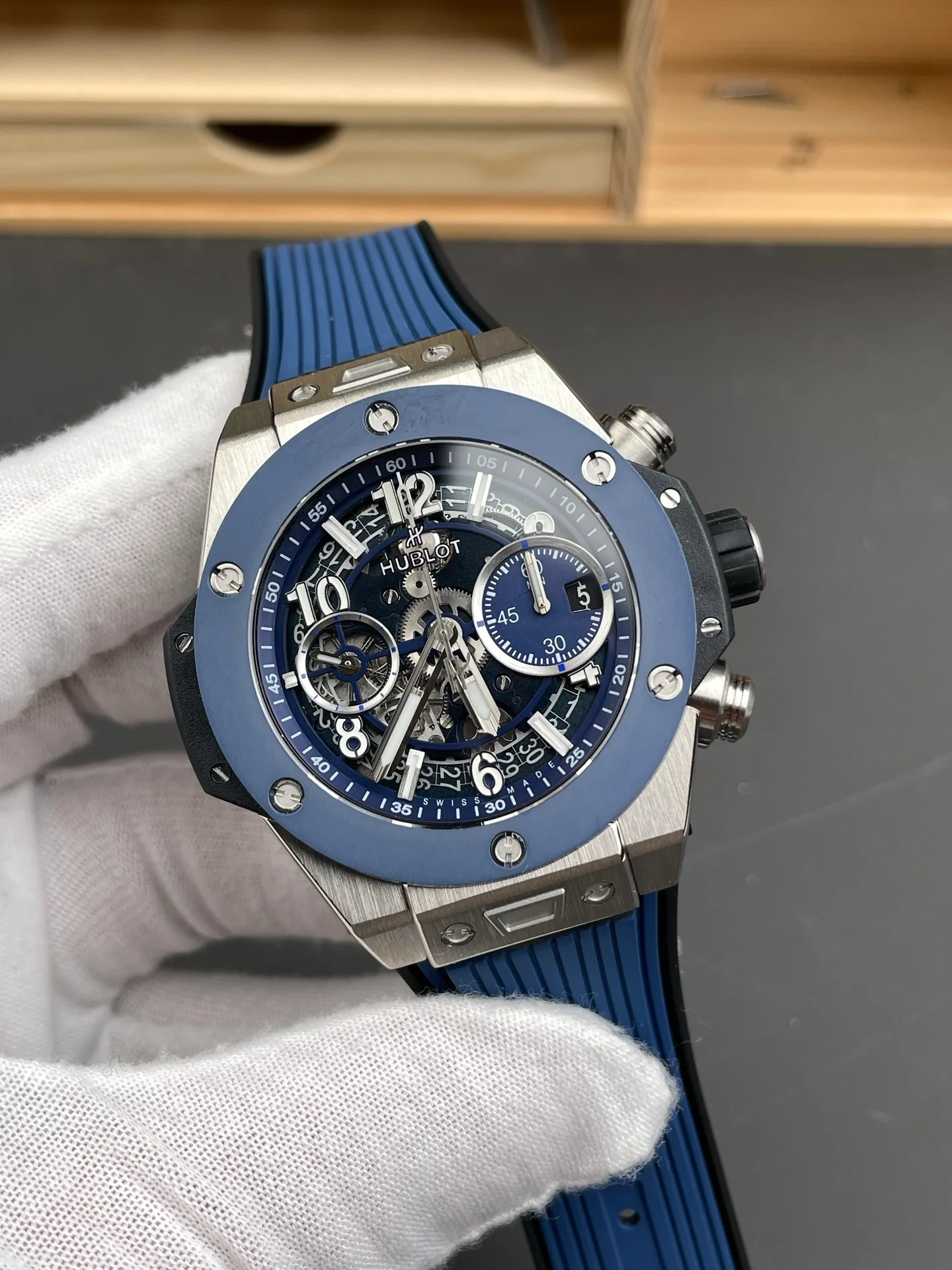 Big Bang Blue Ceramic Bezel Blue Dial