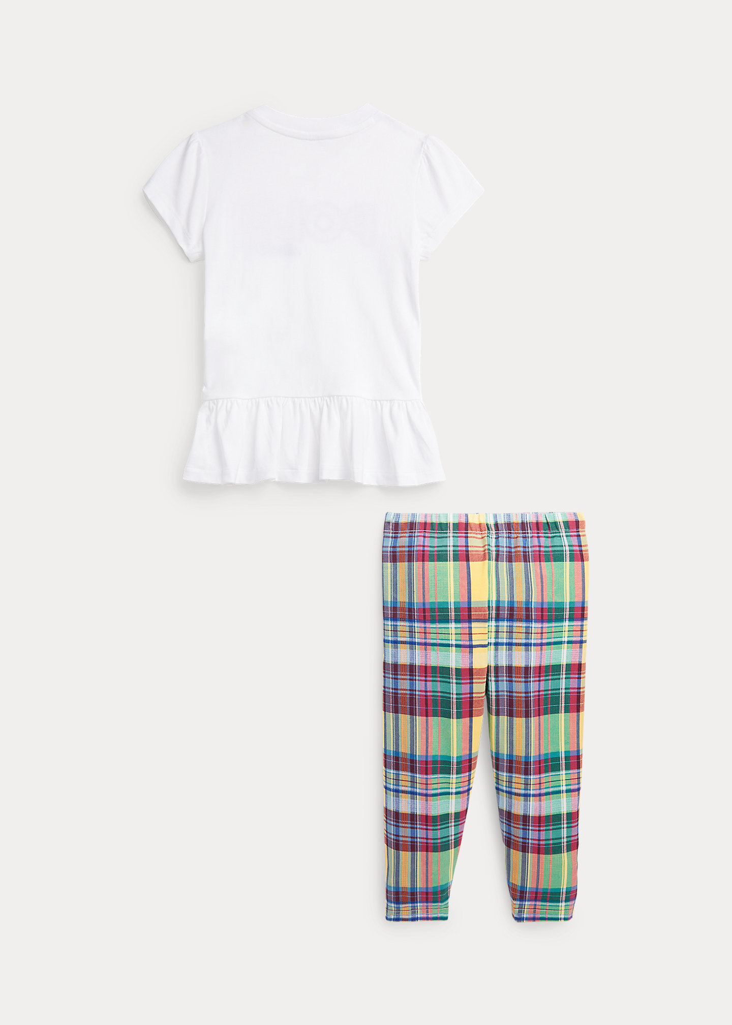 Logo Jersey Tee & Plaid Legging Set