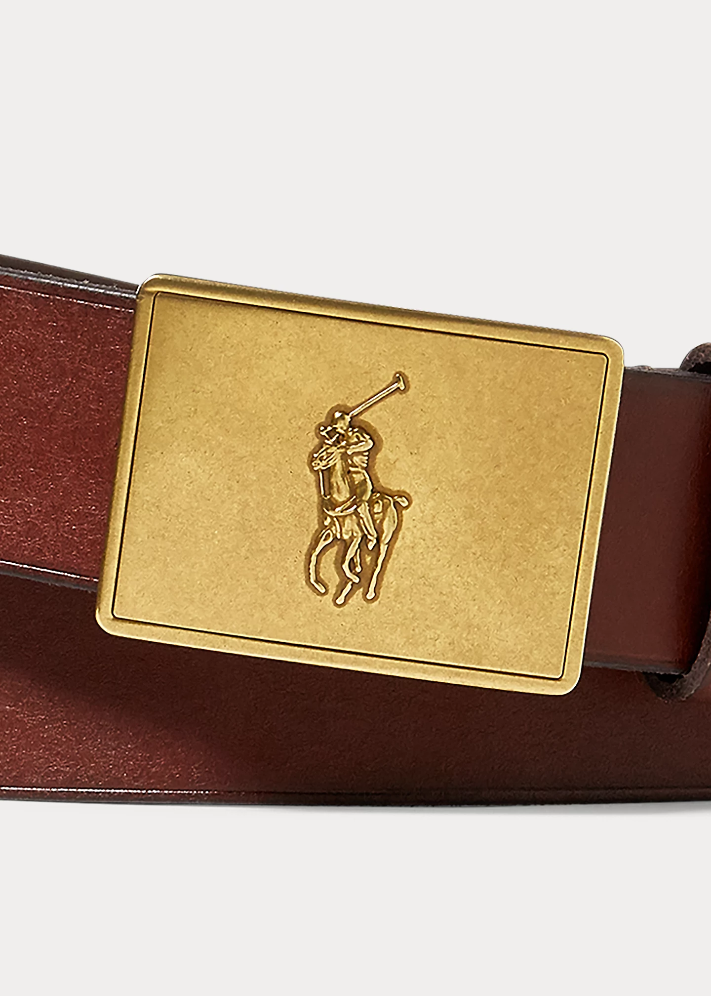 Pony Plaque Leather Belt