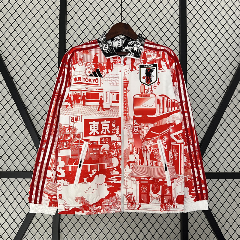 Japan Reversible Double-Sides Windbreaker Jacket Red&Black 2025