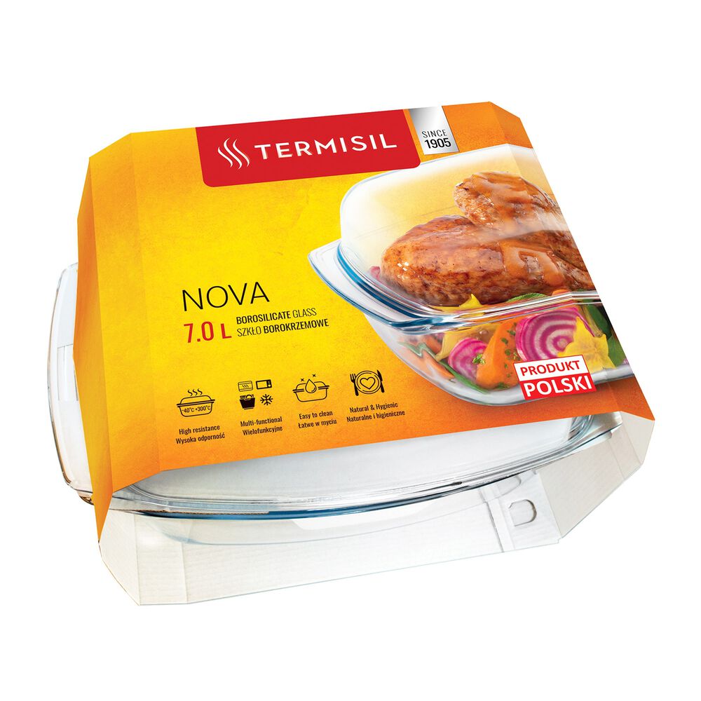 TERMISIL Naczynie żaroodporne z pokrywką Termisil Nova, 7 l