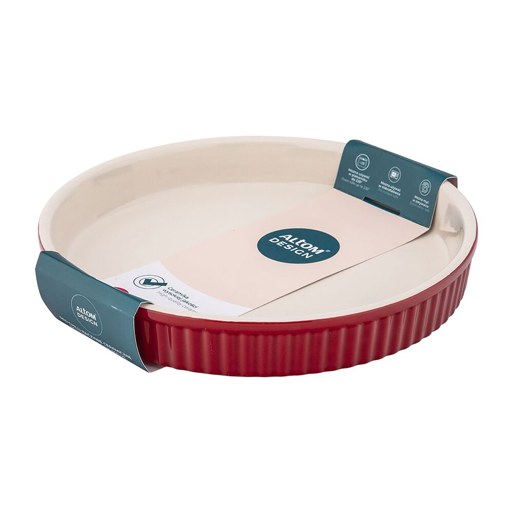 ALTOM DESIGN Forma do tarty 24 cm Altom Design Red Chilli, ceramiczna