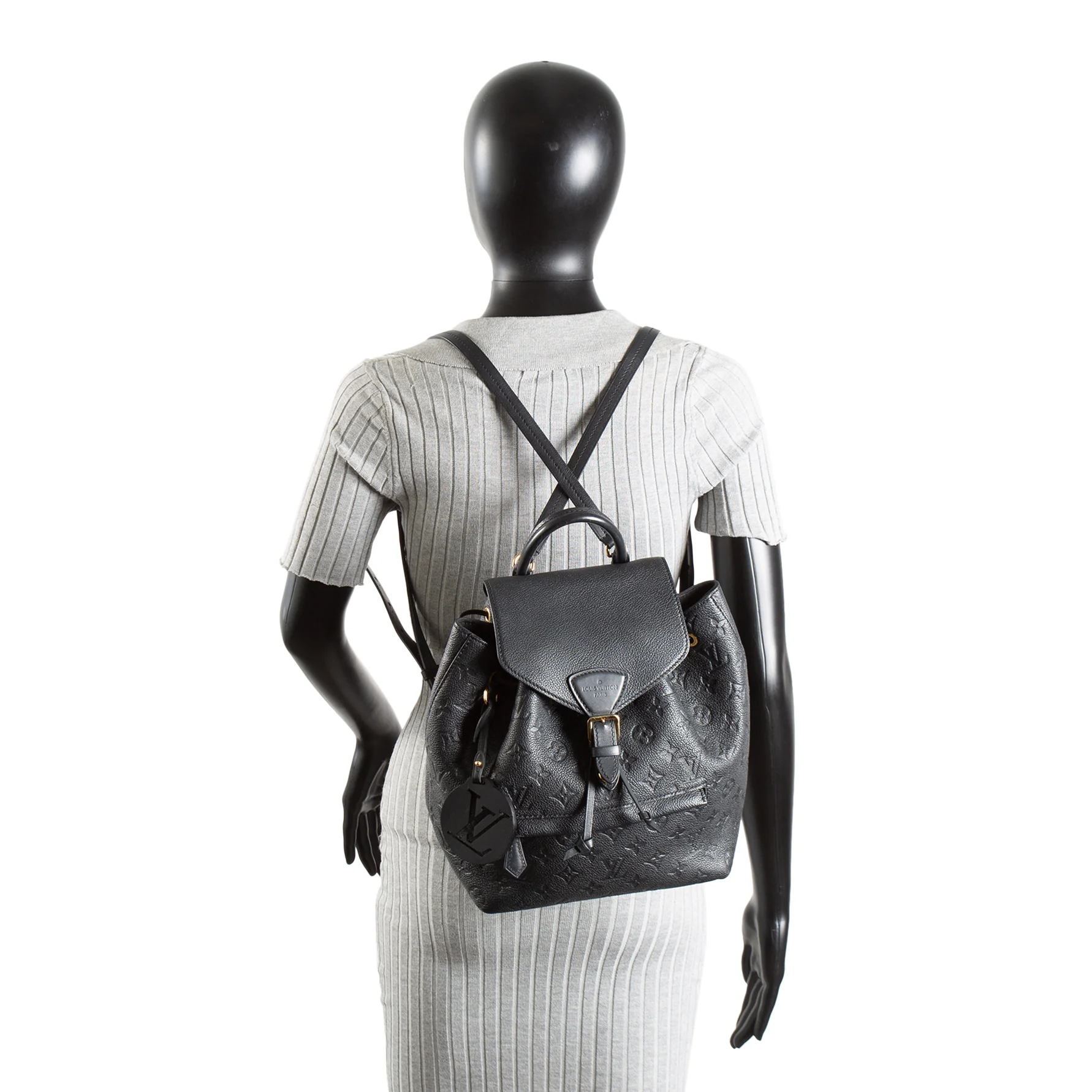 LOUIS VUITTON Monogram Empreinte Montsouris Backpack - Black