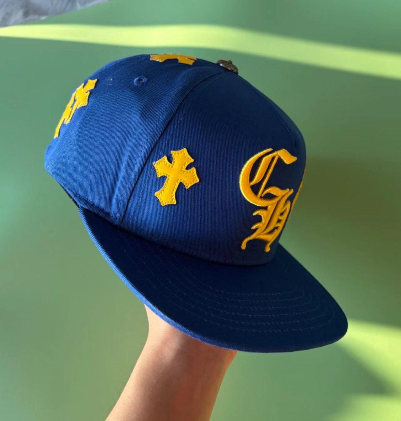 Chrome Hearts CH Logo Cross Embroidered Snapback Cap