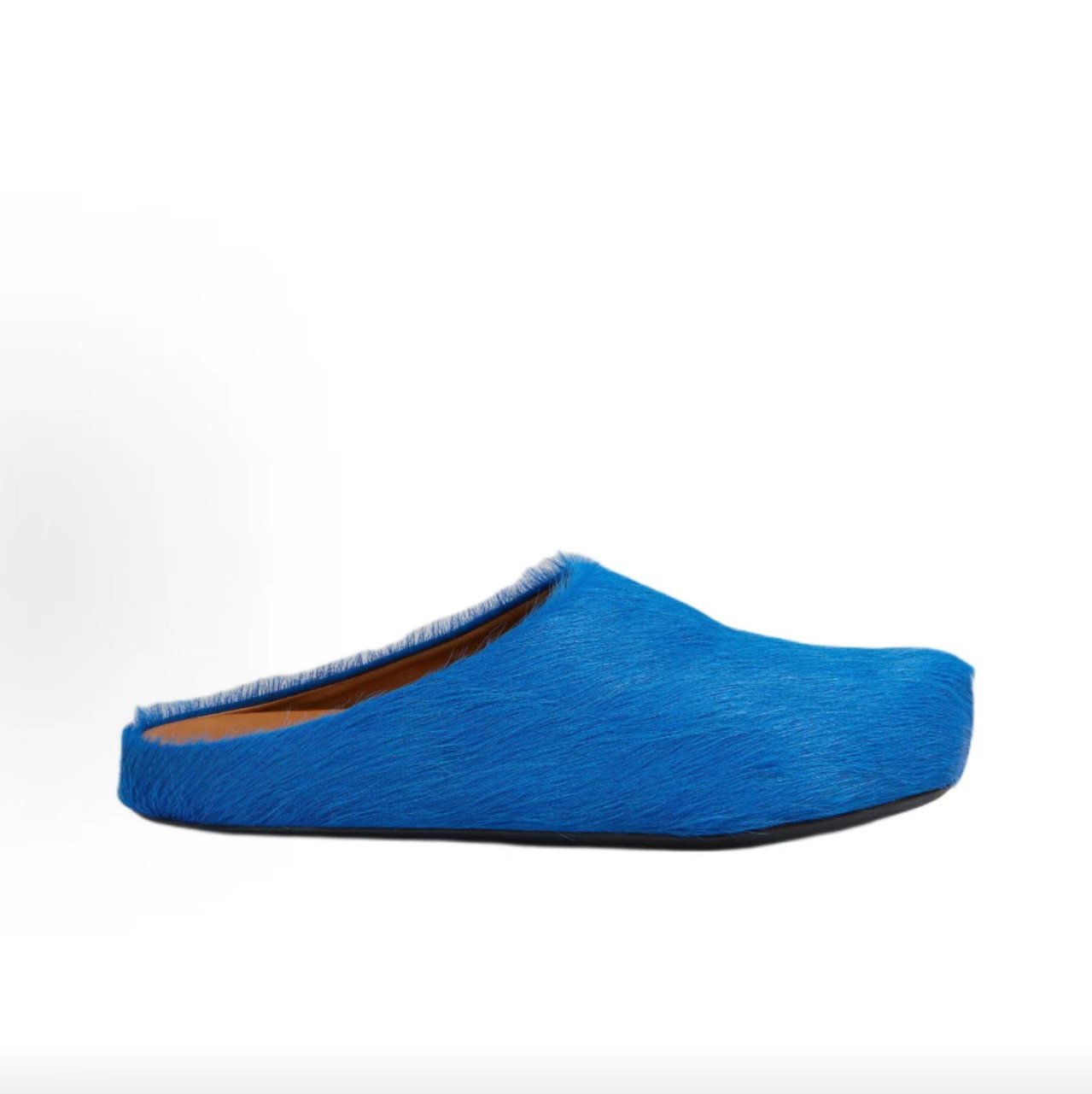 Marni Fussbett Bright Blue Haircalf Mule