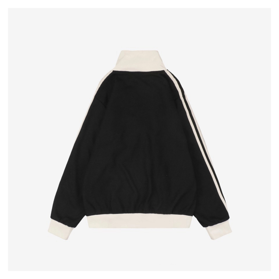 Adidas Trefoil Waffle Textured Jacket Black