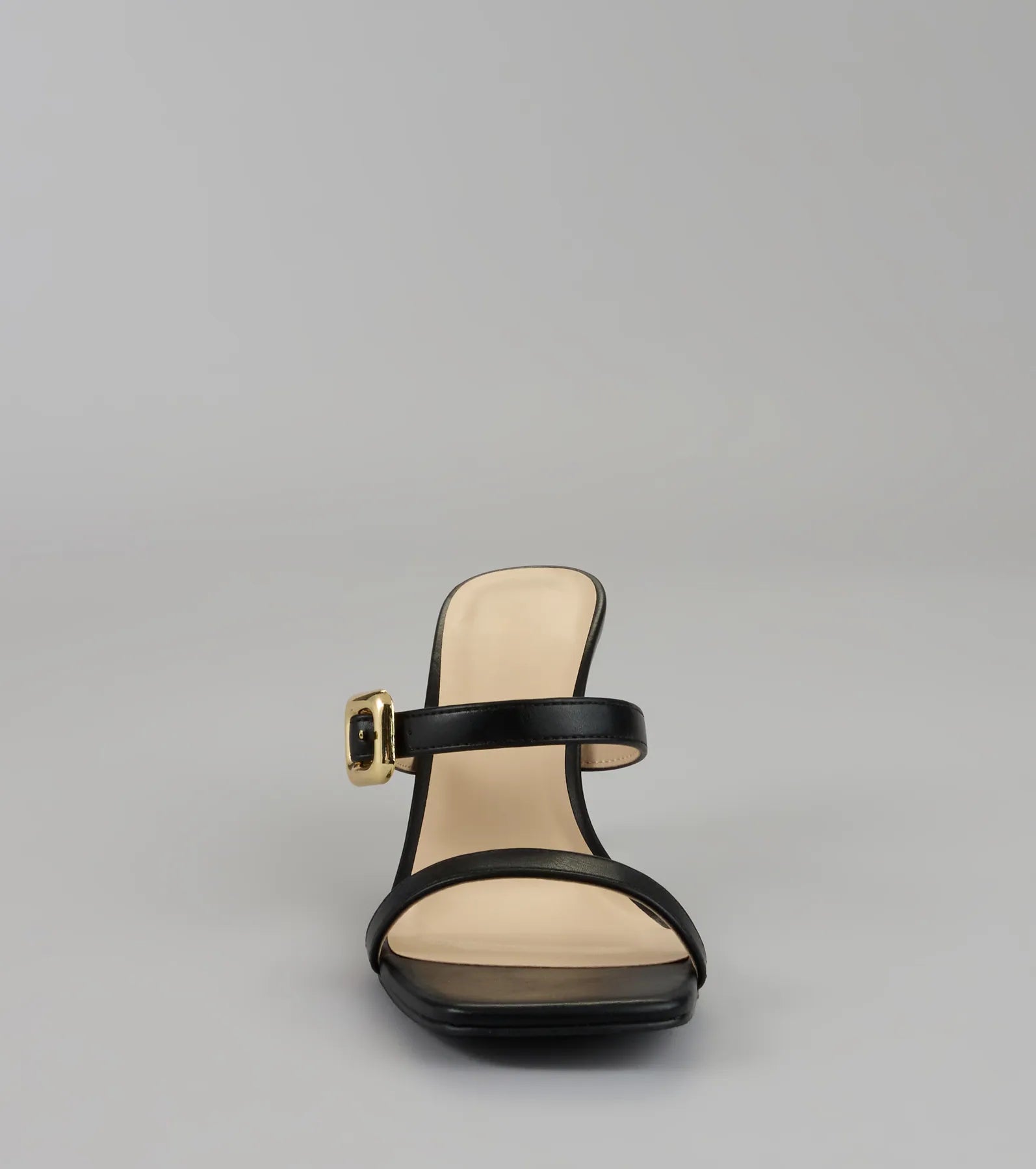 Booked and Buckled Mule Heels