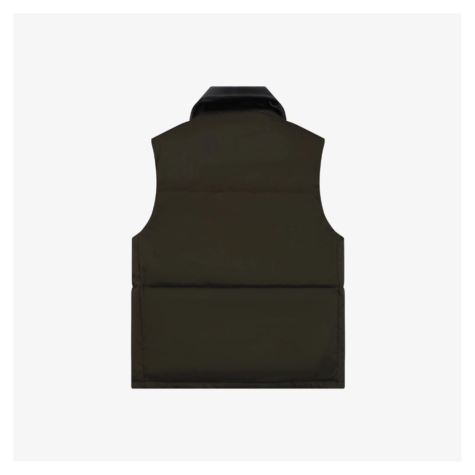 MM Leather Collar Down Vest