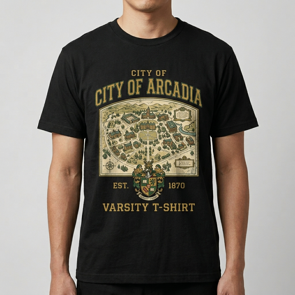 City Varsity Tee, Vintage Athletic Graphic T-Shirt, Unisex Streetwear Shirt CityTee7
