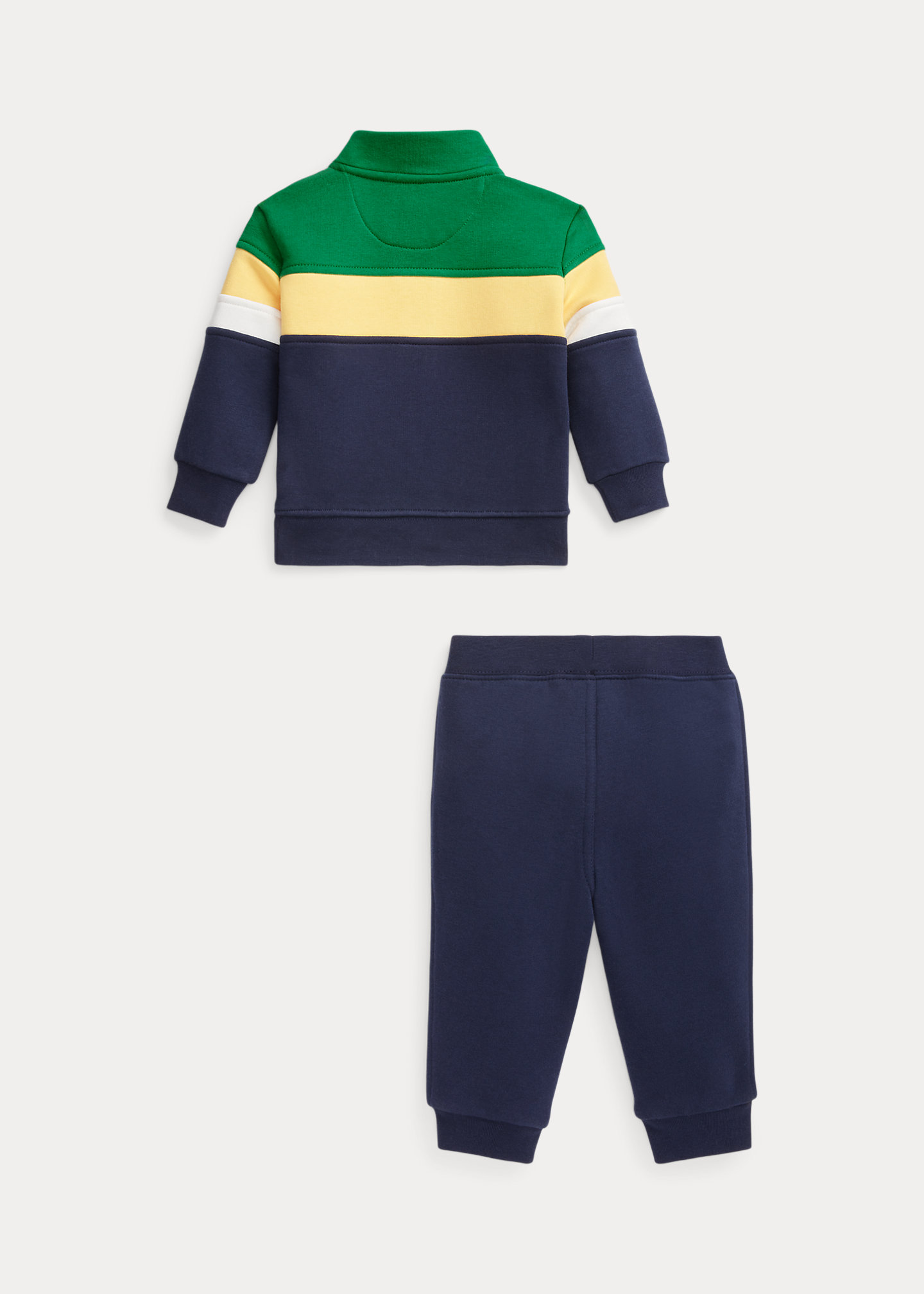 Striped Fleece Pullover & Pant Set