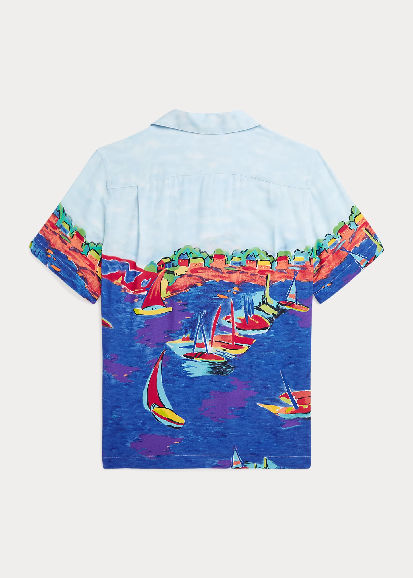 Sailboat-Print Camp Shirt