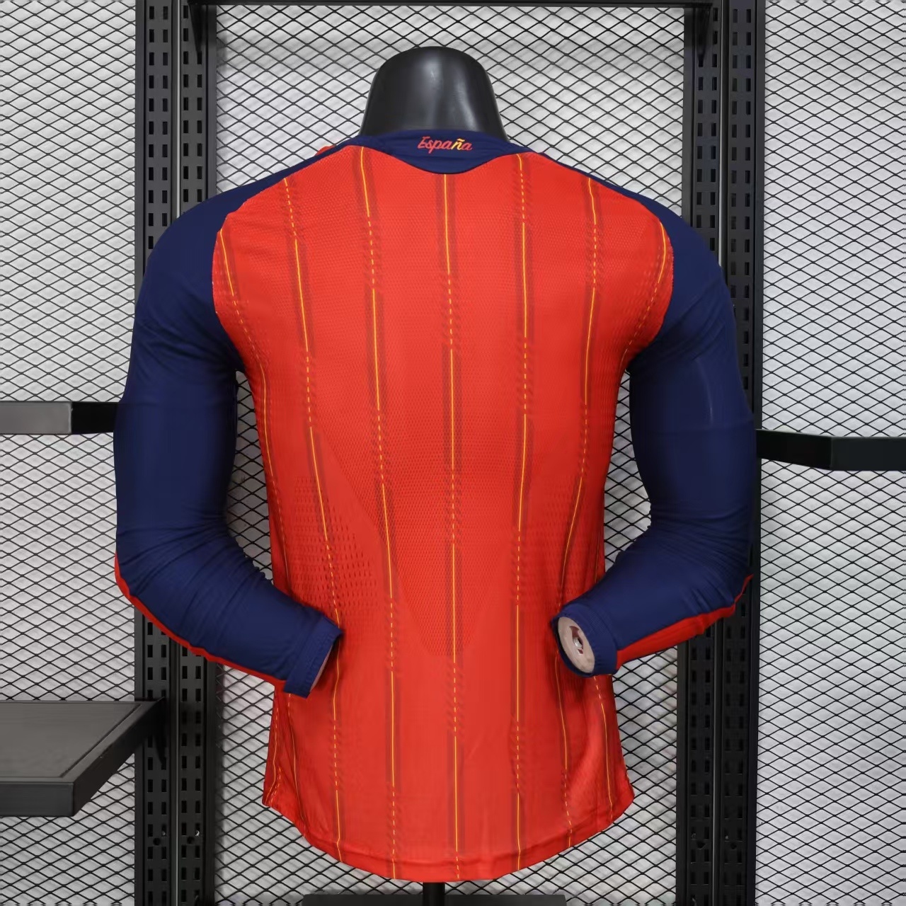 Spain Authentic Soccer Jersey Home Long Sleeve Shirt World Cup 2026