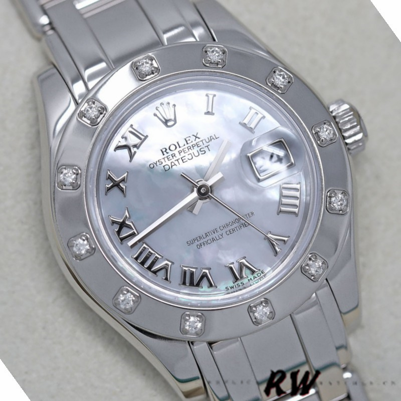 [2026 Mirror Grade]Rolex Pearlmaster 80319 MOP Roman Dial 29MM Lady Replica Watch