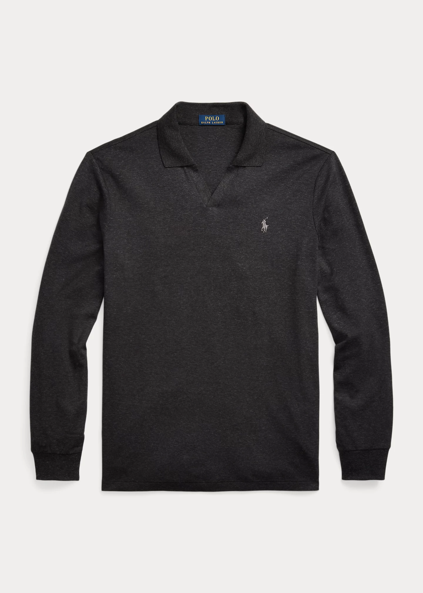 Soft Cotton Long-Sleeve Polo Shirt