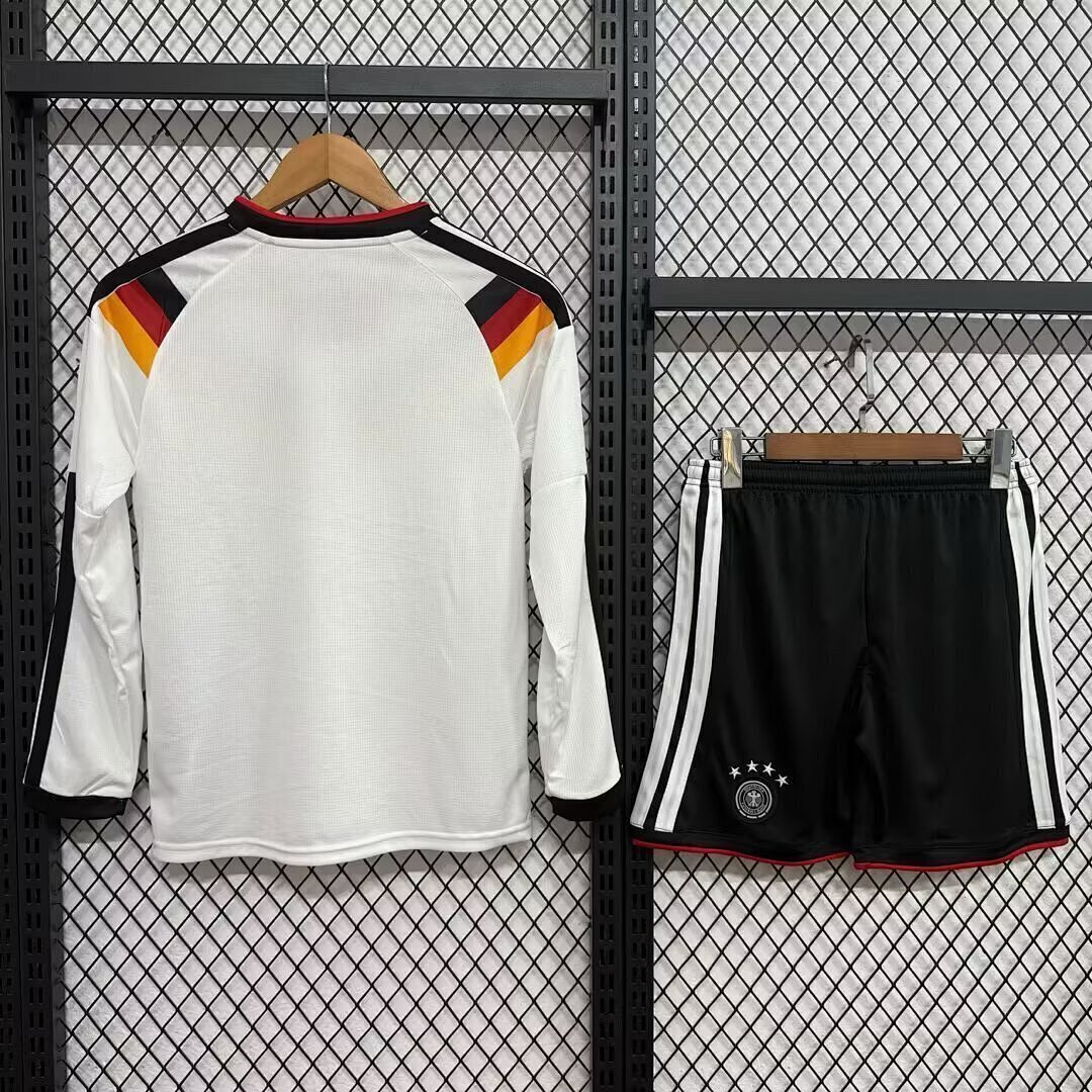 Germany Home Long Sleeve Football Uniform Kids Kit Jersey+Shorts World Cup 2026