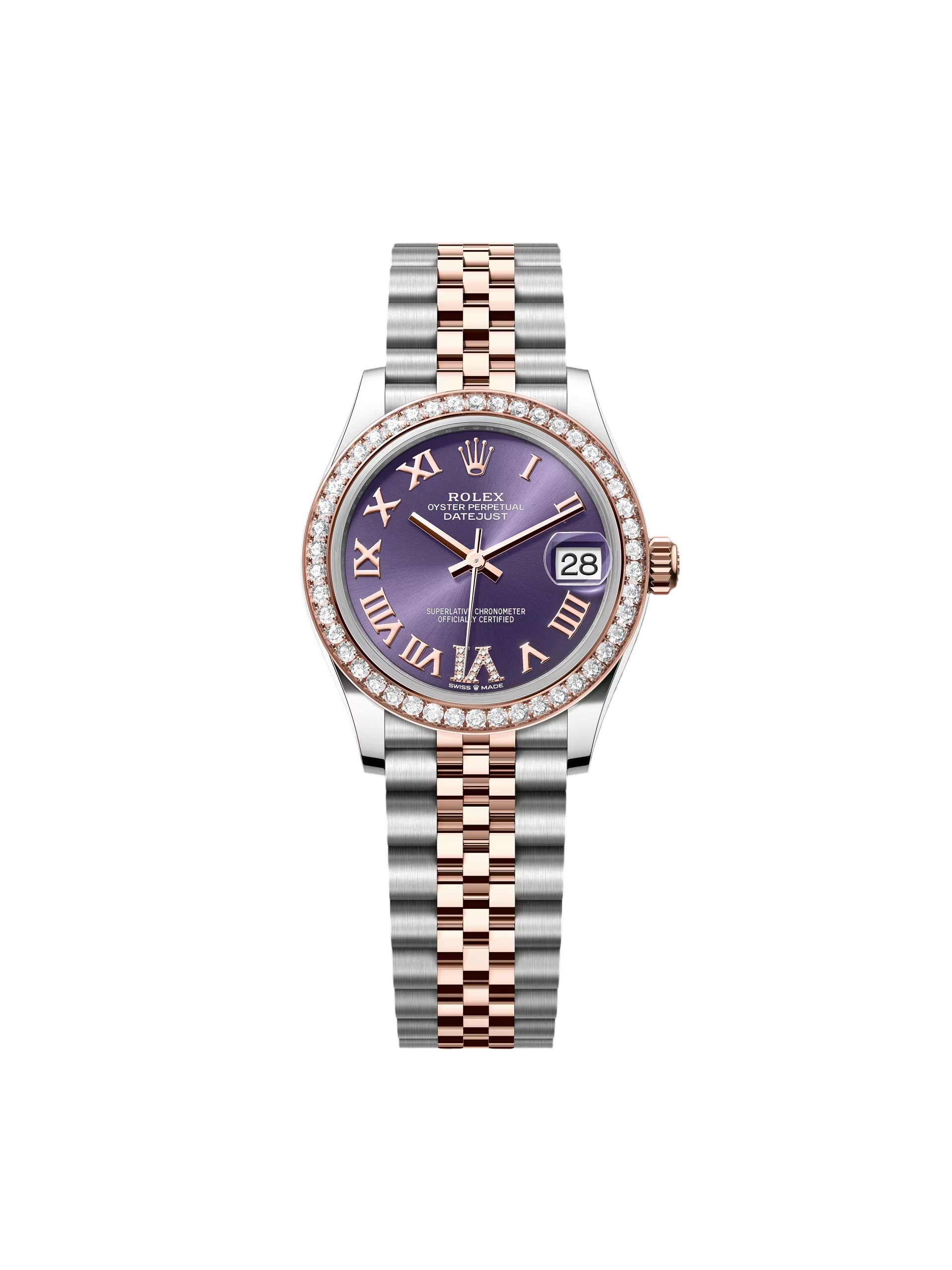 [2026 Mirror Grade]RLX Datejust m278381-0015/0016 Aubergine Roman Dial 31mm Oyster Bracelet