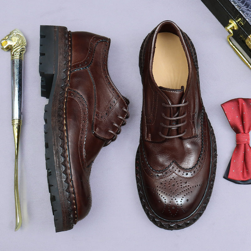 (Ships on 6 days)Men’s Genuine Leather Brogue Shoes 82713
