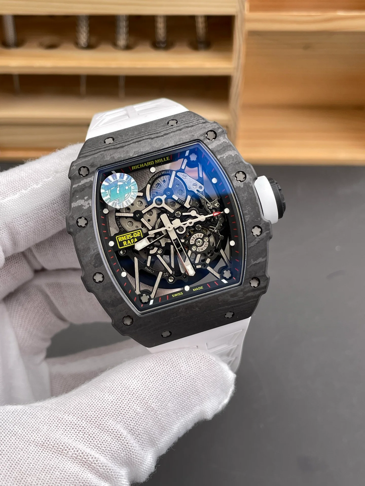 RM35-02 Carbon Fiber Red Bezel V7 Version