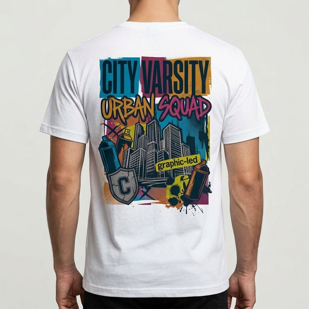 City Varsity Tee, Vintage Athletic Graphic T-Shirt, Unisex Streetwear Shirt CityTee2