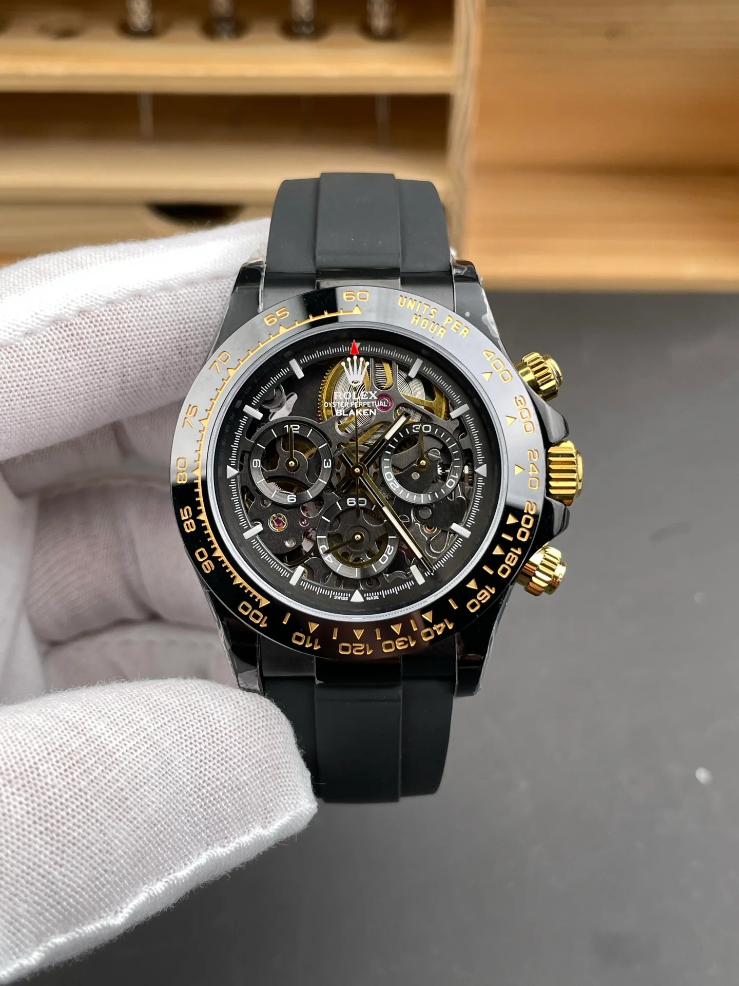 Skeleton Daytona Black Steel